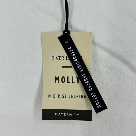 River Island maternity WHITE MOLLY MID RISE SKINNY JEANS SZ 10 - Picture 9 of 13
